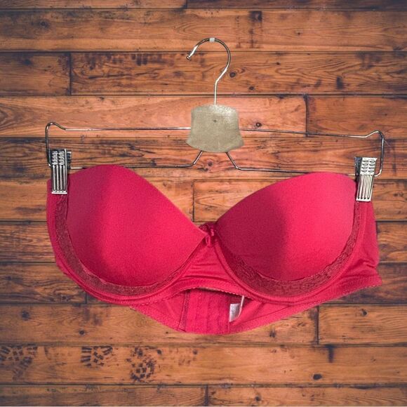 5 for $25🔥40C Hot Pink Strapless Wired Bra - Picture 1 of 5